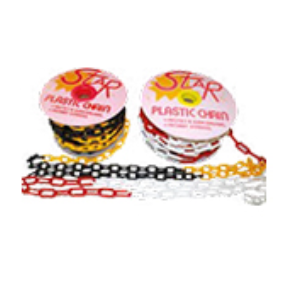 Plastic Chains, Lightweight and Durable PVC Safety Chains for Barrier and Site Safety Applications, Yellow/Black Colors Available, Easy to Install and Visible